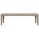 Bella Antique Smoke Gray and Brushed Gold 102" Extendable Rectangular Canal Dining Table