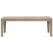 Bella Antique Smoke Gray and Brushed Gold 102" Extendable Rectangular Canal Dining Table