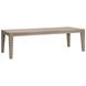 Bella Antique Smoke Gray and Brushed Gold 102" Extendable Rectangular Canal Dining Table