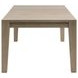Bella Antique Smoke Gray and Brushed Gold 102" Extendable Rectangular Canal Dining Table