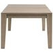 Bella Antique Smoke Gray and Brushed Gold 102" Extendable Rectangular Canal Dining Table