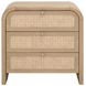 Cannes Brown 3 Drawers Nightstand