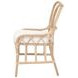 Caprice Blanche Natural Rattan Upholstered Dining Chair Set of 2