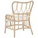 Caprice Blanche Natural Rattan Upholstered Dining Chair Set of 2