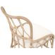 Caprice Blanche Natural Rattan Upholstered Dining Chair Set of 2