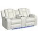 Amias Oyster 75" Power Reclining Loveseat with USB Charging and LED