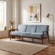 Carlson Blue Gray Velvet Sofa