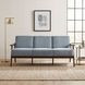 Carlson Blue Gray Velvet Sofa
