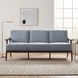 Carlson Blue Gray Velvet Sofa