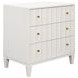 Carmack Matte White Lacquer Rectangular 3 Drawer Side Table