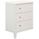 Carmack Matte White Lacquer Rectangular 3 Drawer Side Table