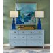 Carnegie Textured Light Blue Linen 7 Drawer Dresser