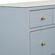 Carnegie Textured Light Blue Linen 7 Drawer Dresser