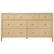 Carnegie Natural Grasscloth 7 Drawer Dresser