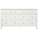 Carnegie Textured White Linen 7 Drawer Dresser