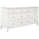 Carnegie Textured White Linen 7 Drawer Dresser