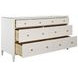 Carnegie Textured White Linen 7 Drawer Dresser
