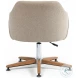 Edna Fedora Oatmeal Performance Fabric Desk Chair