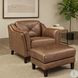 Cassie Latte Leather Upholstered Rectangular Ottoman