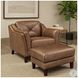 Cassie Latte Leather Upholstered Lounge Chair