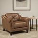 Cassie Latte Leather Upholstered Lounge Chair