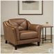 Cassie Latte Leather Upholstered Lounge Chair