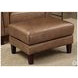Cassie Latte Leather Upholstered Rectangular Ottoman