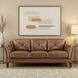 Cassie Latte Leather 84" Sofa
