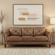 Cassie Latte Leather 84" Sofa