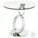 Satellite Silver And Clear End Table