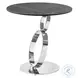 Satellite Gray And Silver End Table