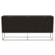 Vizzione Dark Gray Oak And High Polished Stainless Steel Buffet