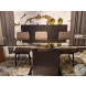 Vizzione Dark Gray Oak And High Polished Stainless Steel Buffet