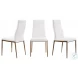 Firenze White Dining Chair with Bronze Legs Set Of 2