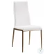 Firenze White Dining Chair with Bronze Legs Set Of 2