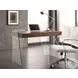 Archie Walnut And Clear Glass Office Desk