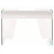 Archie White And Clear Glass Office Desk