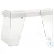 Archie White And Clear Glass Office Desk