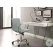 Archie White And Clear Glass Office Desk