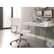 Archie White And Clear Glass Office Desk