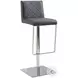 Loft Dark Gray Leather Bar Stool