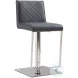 Loft Dark Gray Leather Bar Stool