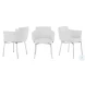 Suzzie White Swivel Dining Chair