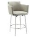 Suzzie Taupe Swivel Arm Counter Height Stool