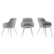 Pirouette Grey And High Polished Stainless Steel Arm Chair