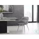 Pirouette Grey And High Polished Stainless Steel Arm Chair