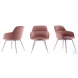 Pirouette Pink And High Polished Stainless Steel Arm Chair