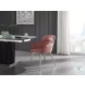 Pirouette Pink And High Polished Stainless Steel Arm Chair