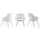 Pirouette White And High Polished Stainless Steel Arm Chair