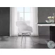 Pirouette White And High Polished Stainless Steel Arm Chair
